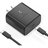 2026 45W Super Fast Charger USB C Android Phone Charger Fast Charging Compatible with Samsung Galaxy S25/S25 Ultra/S25+/S26 Ultra/S26/S26+/S24 Ultra/S23/S22/S20/S21/Note 10,Galaxy Tab, 6ft C Cable