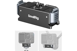 SmallRig Magnetic Quick Release Mount for GoPro Hero 13, Aluminum Adapter with 1/4"-20 Screw and Dual-Claws Interface, Base Compatible with Neck Mounts, Selfie Sticks, Magic Arms - 5437