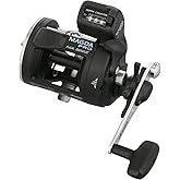 Okuma Magda Pro Line Counter Levelwind Trolling Reel, Small, Black/Silver, MA-20DX
