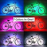 GlowRiders - Ultra Bright LED - Bike Wheel Light String (1 Pack) - Assorted Colors Bicycle Tire Accessories- Burning Man Accessory (7 Colors in One)