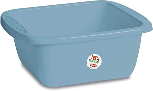 Große Waschschüssel 14L Aus Kunststoff | Rechteckige Spülwanne Mit Griffen | Vielseitig Für Haushalt & Garten