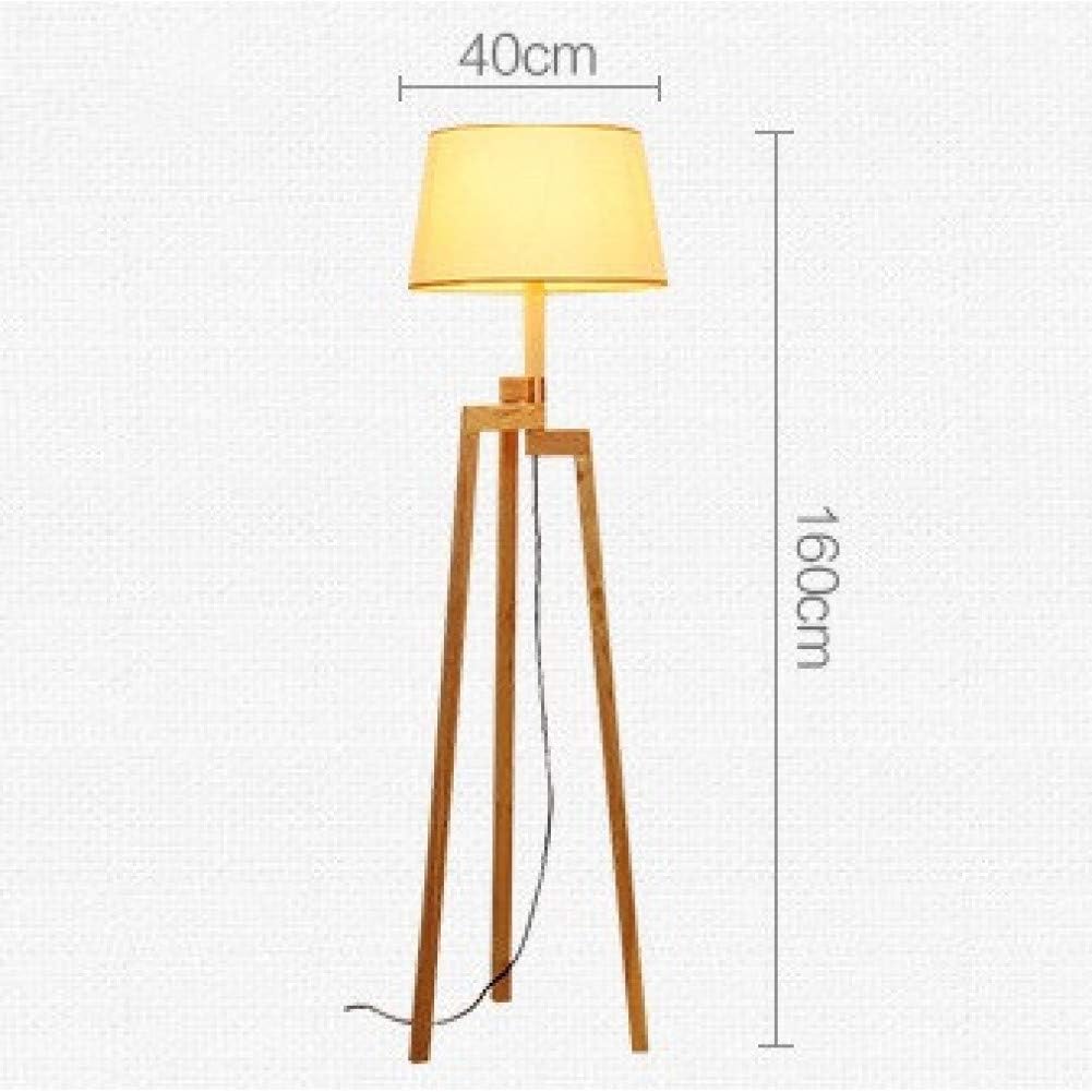 XDLDD Wooden Tripod Floor Lamp With Lampshade Bedroom Living Room Kids Bed Side Lamp Modern Floor Lamp Stand Light Fixtures,Big Size,Us Plug