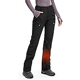 Moosehill Women's Ski Snow Pants: Fleece Lined Waterproof Insulated Softshell for Winter Outdoor Hiking with 5 Pockets