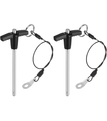 Uxcell 2Pcs T Handle Lock Pins, 10mm X 80mm Usage Length Stainless Steel Push-Button Quick Release Pin - View #6