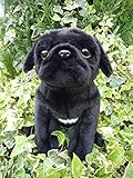 Faithful Friends Pug stuffed animal plush toy medium black