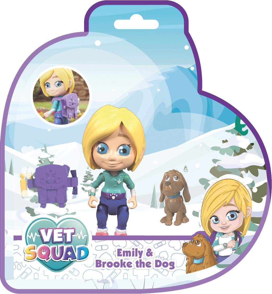 Vet Squad Vet Pet Assortment-Robin & Snowy The Owl, 3 Inch Articulated Vet Figure with pet and Accessories
