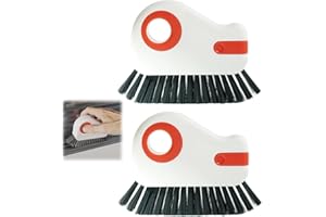 2 in 1 Groove Cleaning Brush Window Track Cleaning Tools, New Multifunction Hard Bristle Crevice Cleaning Brush with Hidden S