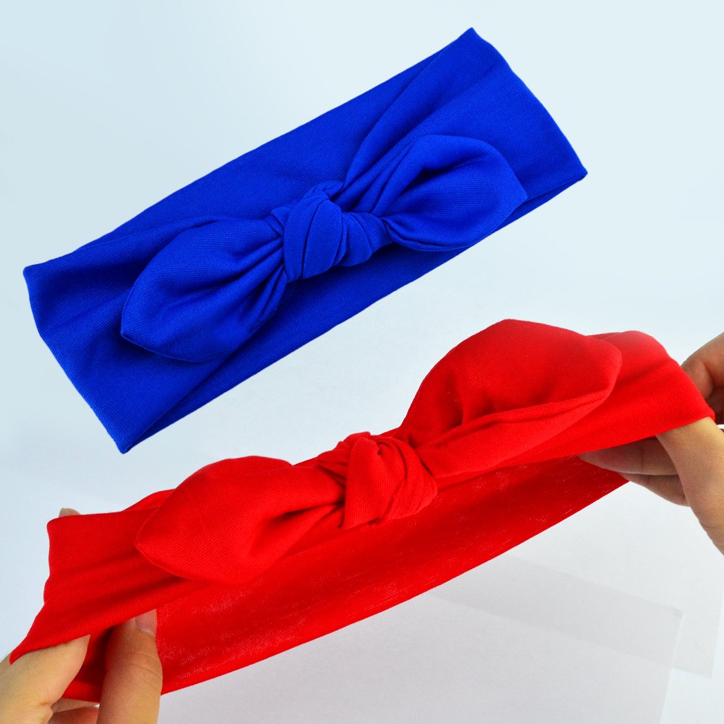 Miayon Women Headbands Headwraps Hair Bands Bows Accessories Turban Head Wraps Cotton 10pcs Solid Color Fashion Sport : Beauty