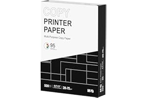 M&G Multipurpose Copy Printer Paper, 8.5 x 11, 20lb, 1 Ream (500 Sheets), 95 Bright, White