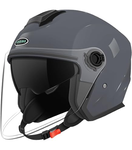 Casque Moto Mignon Enfant Avec Visière – Demi-Casque 3/4, Taille 49-54cm, Garçons Et Filles