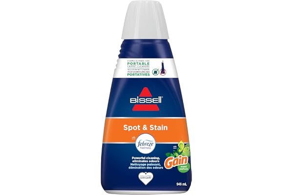 BISSELL Spot & Stain with Febreze Original Gain Scent Formula for Portable Carpet Cleaners, Car and Auto Detailer, Solution f