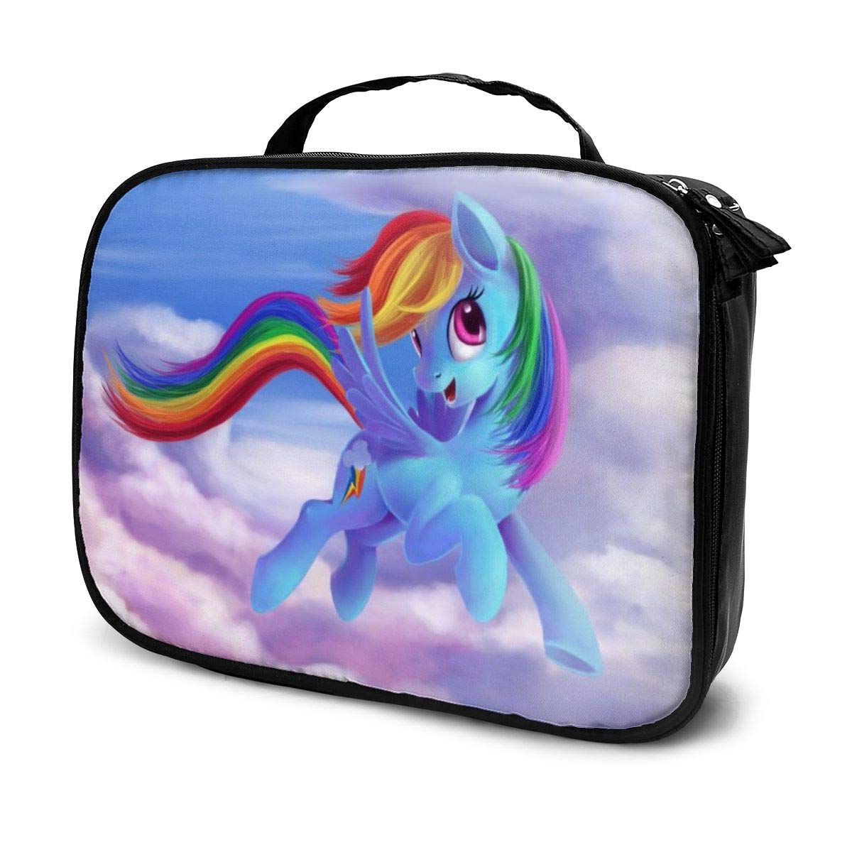 Rainbow Dash My Little Pony Friendship Is Magic Makeup Bag Travel Toiletry Bags Large Cosmetic Cases For Women Girls 7.4 X 9.8 Inches