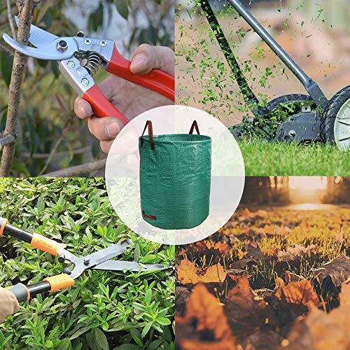 PHYEX Professional 4-Pack 132 Gallon Gardening Bags for Lawn Yard, Extra Large Reusable Leaf, Waste and Trash Container - Thumbnail 3