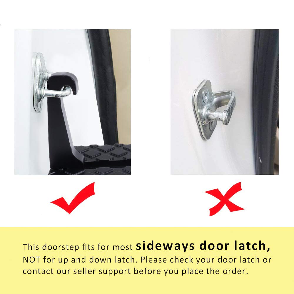 MUYI Car Doorstep Easy Access to Rooftop Rack Foldable Safety Hammer Design Latch Doorstep for SUV RV Truck