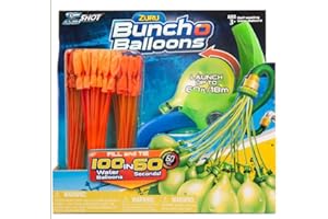 Bunch O Balloons 1 Launcher + 3 Pack Water Balloons by ZURU, Rapid-Filling Self-Sealing Balloons, For Outdoor, Family, Friends, Children Summer Fun, 100 Balloons + 1 Balloon Launcher
