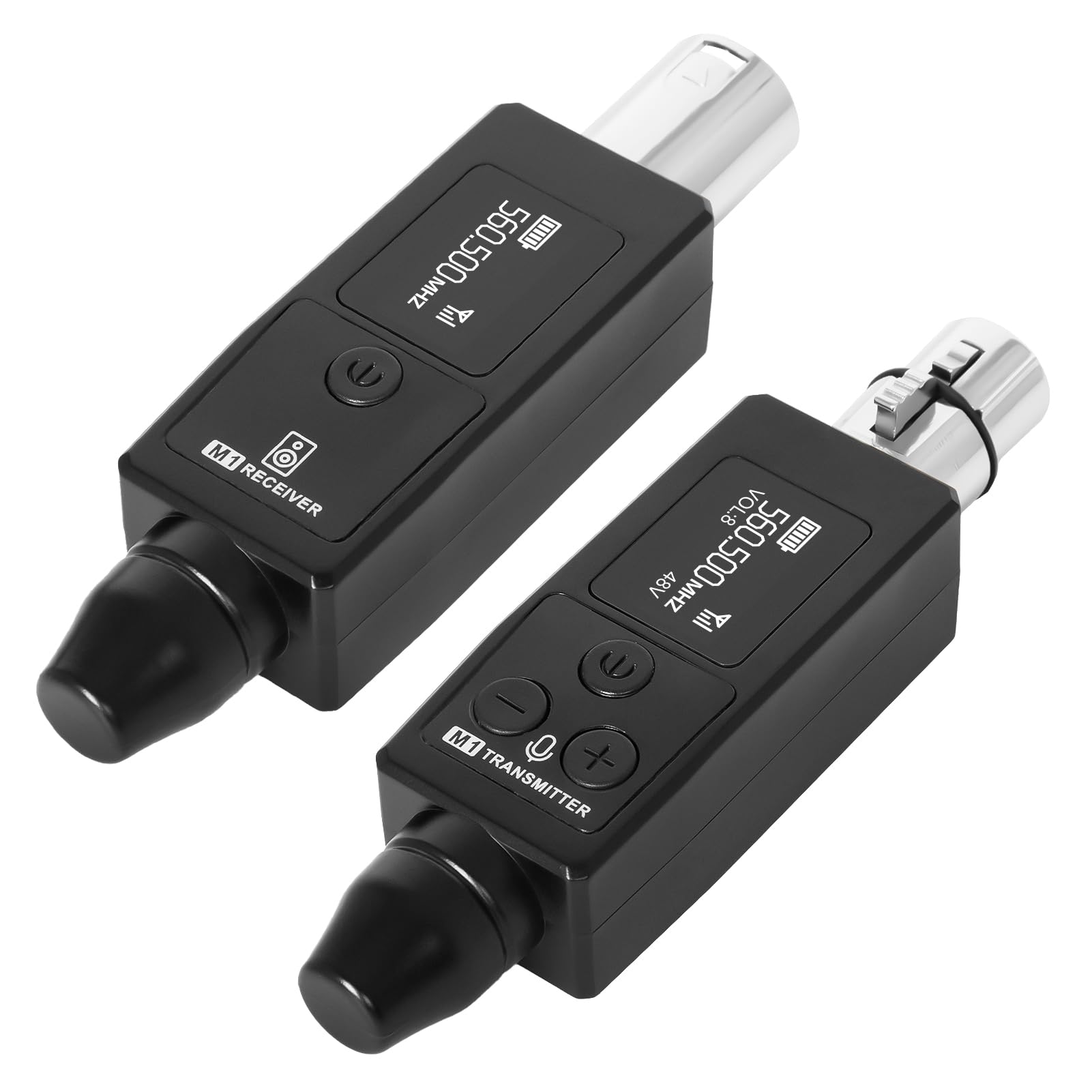 Photo 1 of STRICH Wireless Microphone XLR Transmitter and Receiver, UHF Wireless Microphone System Plug-on, Wireless Mic Adapter with 48V Phantom Power for Dynamic Mic, Condenser Mic, Audio Mixer, PA System, M1