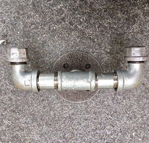 Industrial Pipe Hooks Wall Art, Steampunk black pipe coat hook, towel hook, industrial hook, rustic coat rack, hanger, entryway hat hook (Silver)