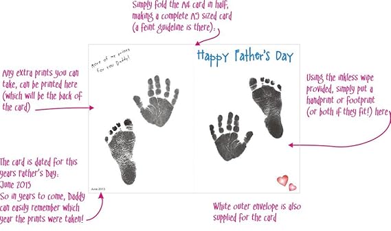 baby footprint father's day card