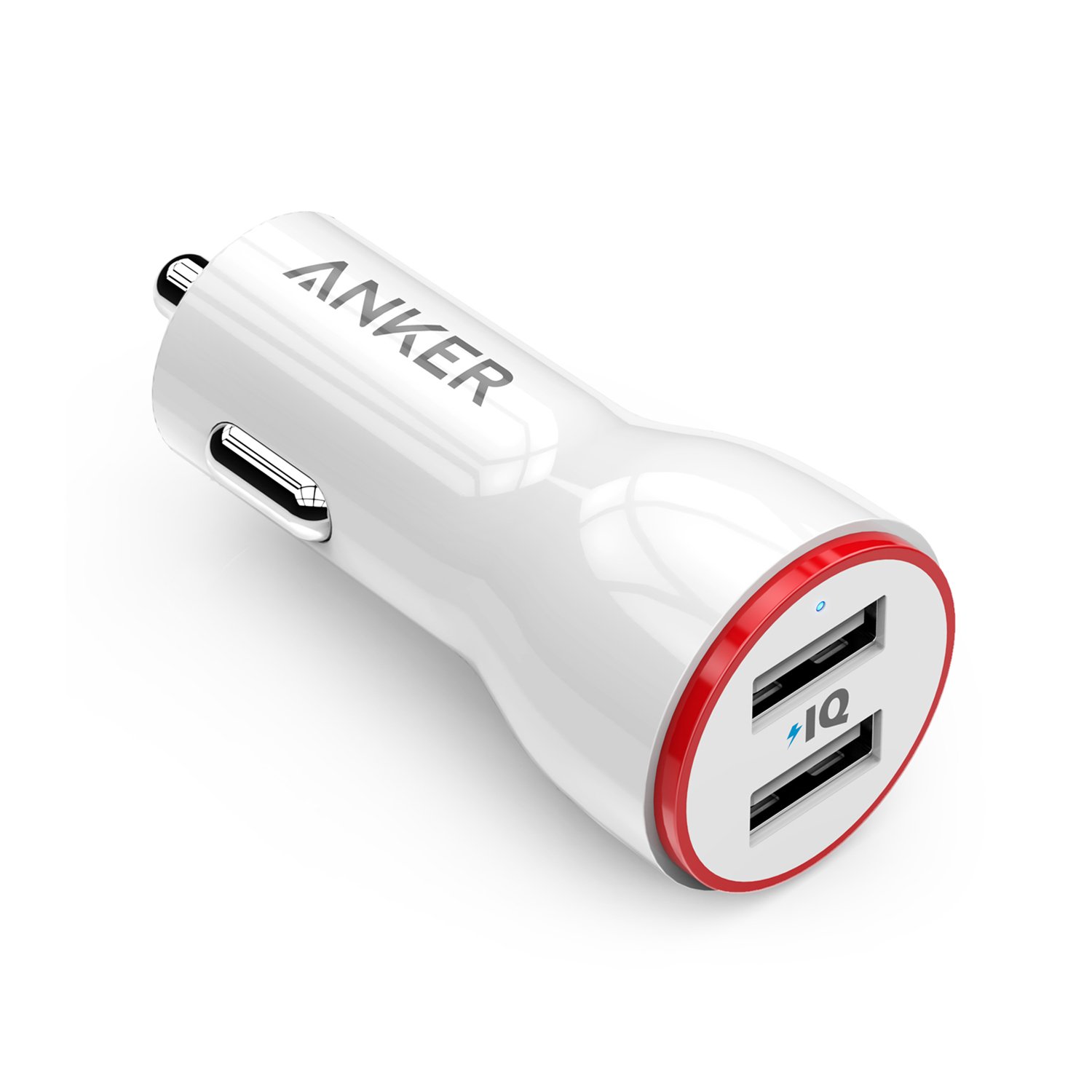 Anker 24W Dual USB Car Charger, PowerDrive 2 for iPhone X / 8/7 / 6s / Plus, iPad Pro/Air 2 / Mini, Note 5/4, LG, Nexus, HTC, and More