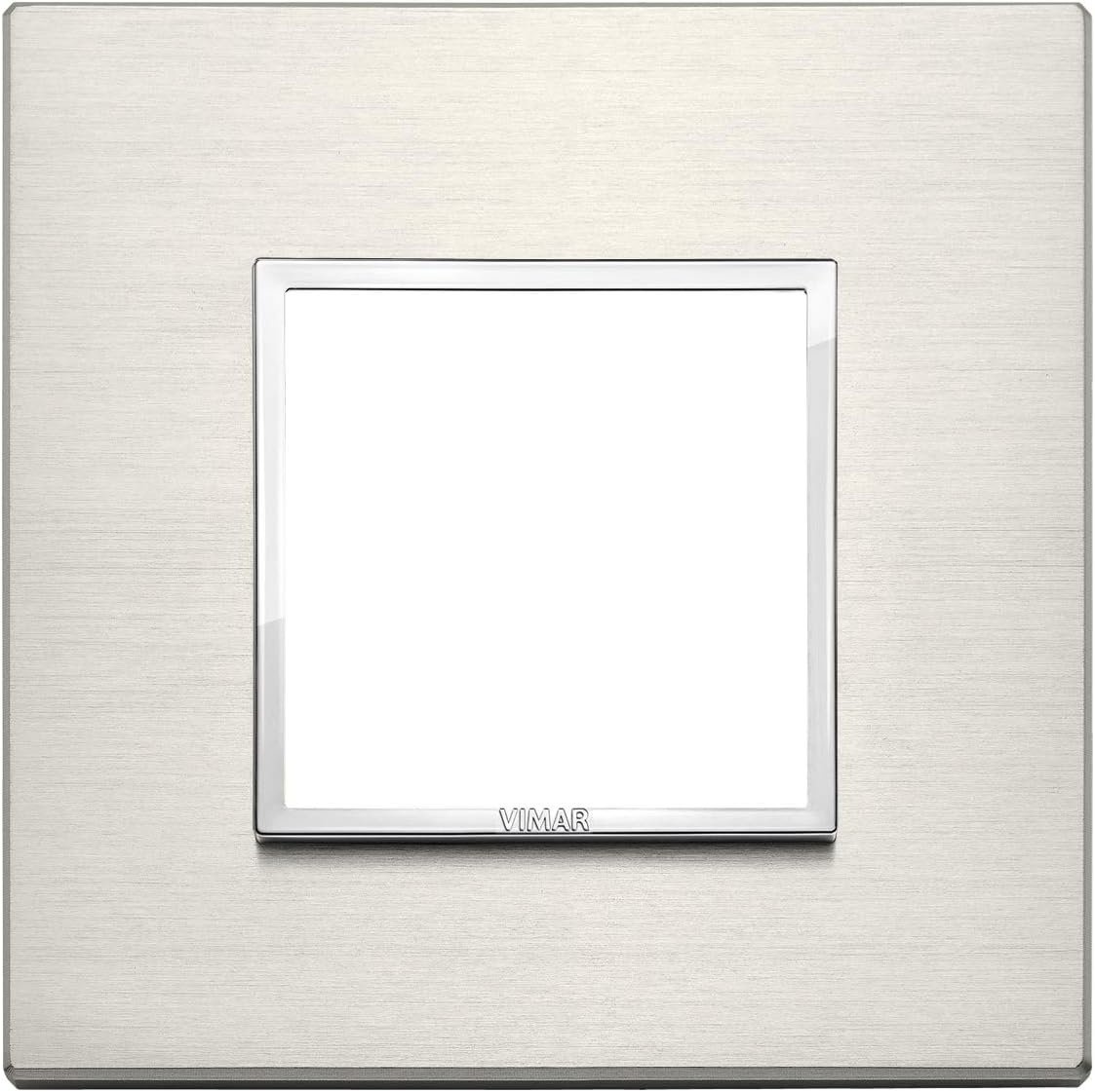 Vimar Series Eikon evo โ Plate 2 Modules Aluminium Series Titanium