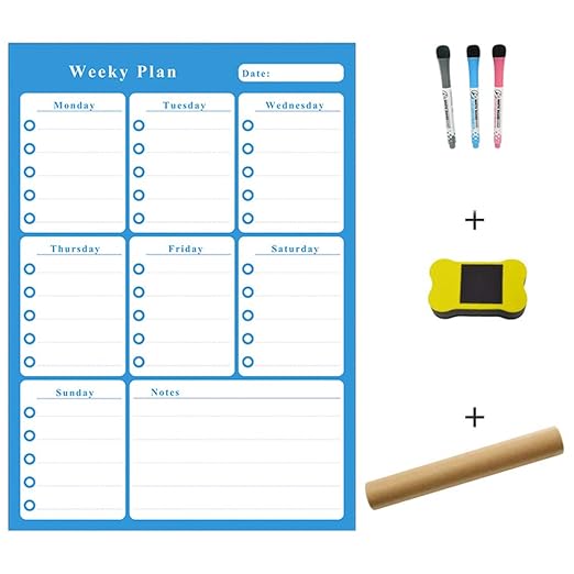 Calendario magnética de borrado en seco para el refrigerador, 2019 ...