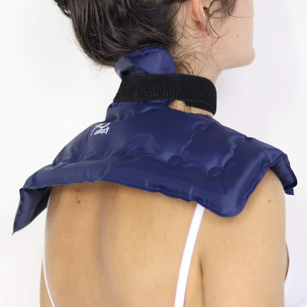Neck Hot Cold Ice Pack Wrap - High Amount of Gel for High Efficiency - Confortable Nylon Wrapping Which Doesn't Leak