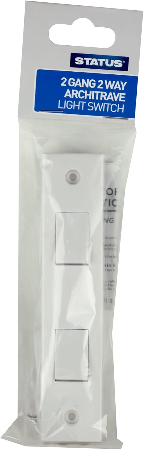 STATUS Double Light Switch, White