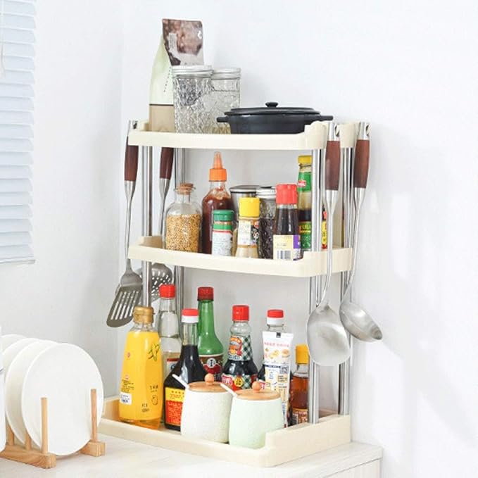 Cocina Plataforma De Almacenamiento Estantería Condimento De Dos
