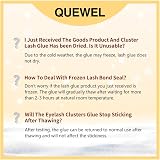 QUEWEL DIY Eyelash Extensions Kit 144 Cluster Lashes Bond Seal Tweezer Remover view 8