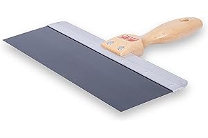 WAL-BOARD TOOLS Wood Handle Drywall Taping Knife, 12 Inch Blue Steel Blade, Made in The USA,018-004