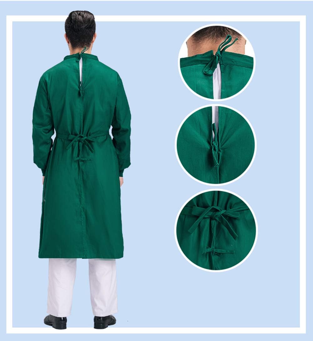 GettyGears Unisex Medical Washable Isolation Gown Surgical Gown Lab