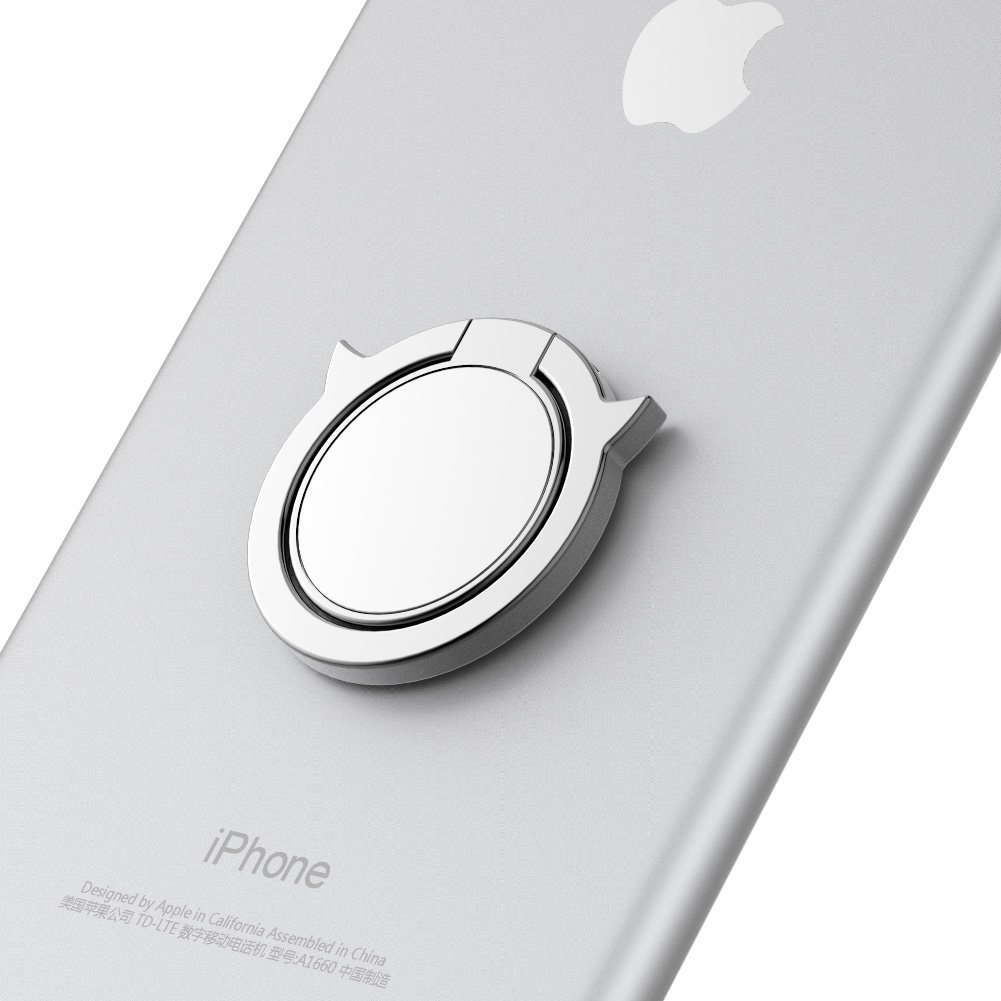 Universal Cell Phone Ring Holder Stand, Finger Kickstand Loop Mount Stent, 360° Rotary Safe Hand Grip & Car Ring Hook Bracket for iPhone X / 8 / 8 Plus / 7 / 7Plus Samsung Galaxy S7 / S8 Note 8