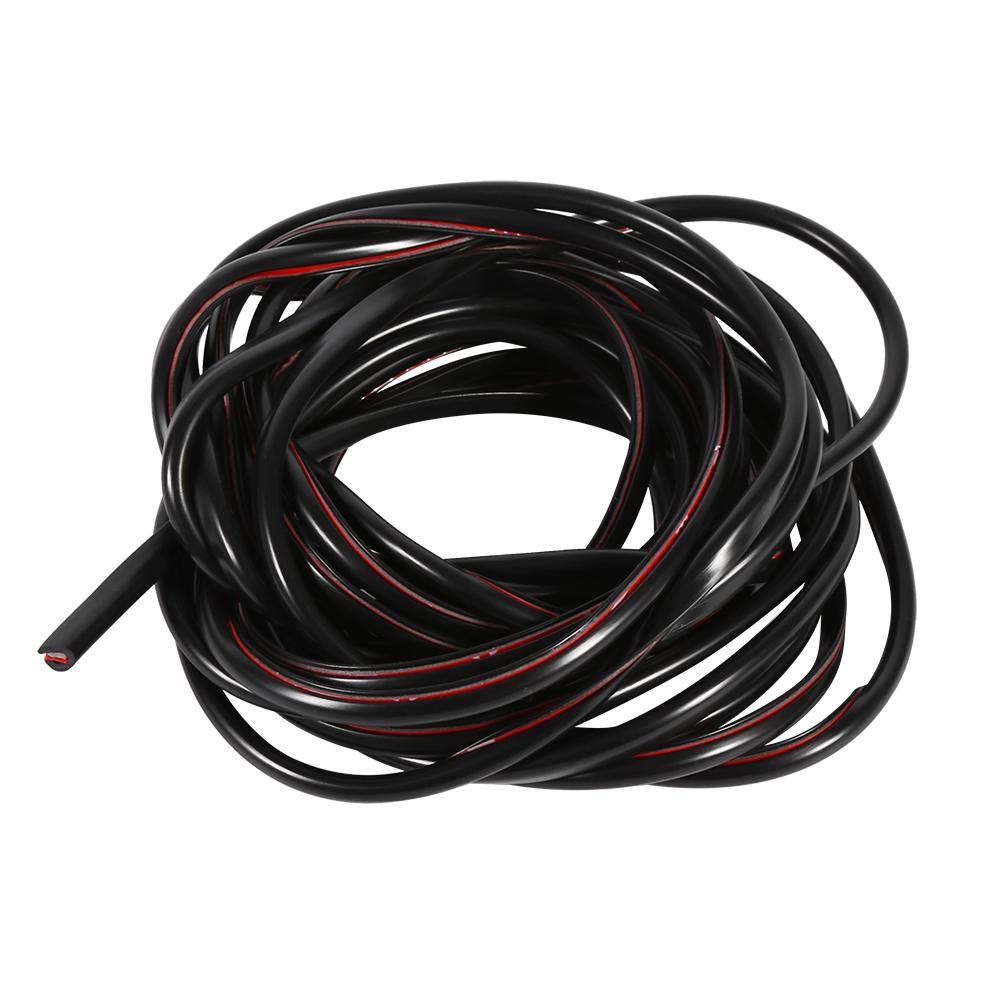 Keenso 16ft 5M Car Door Edge Guards Trim Protector Strip U Shape Rubber Seal Door Moulding Strip Scratch Protector Cover Internal Double Sided Tape(Black)