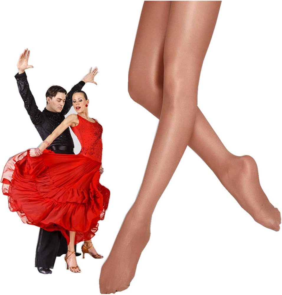 Professional Quality Shimmer Toast Light Toast Full foot Tights for