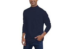 LEXIART Mens Casual Mock Turtleneck T-Shirts Long Sleeve Thermal Stretchy Pullover Basic Lightweight Undershirt Sweater Tops