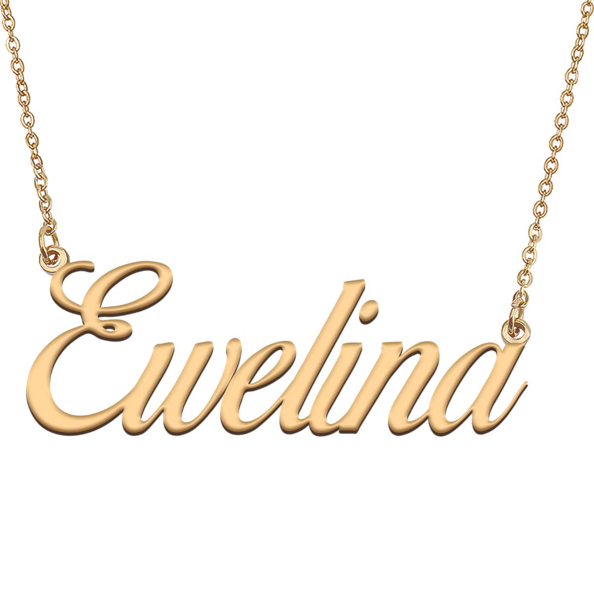 HUAN XUN Customized Custom Simple Any Name Necklace