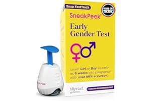 SneakPeek® - Early Gender Test Kit - Fast Results - Over 99% Accurate¹ DNA Gender Prediction - Discover Gender at 6 Weeks - Lab Fees Included (Snap Fasttrack)