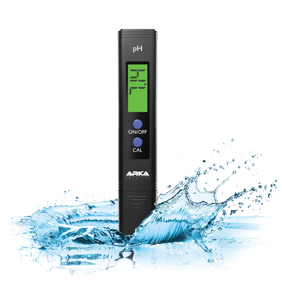 ARKA Digital pH Meter for Water myAQUA Tester precalibrated – incl. calibration powder & battery – accurate pH readings (0.00–14.00) with ±0.01 precision – for aquarium, RO, tap, pond & pool
