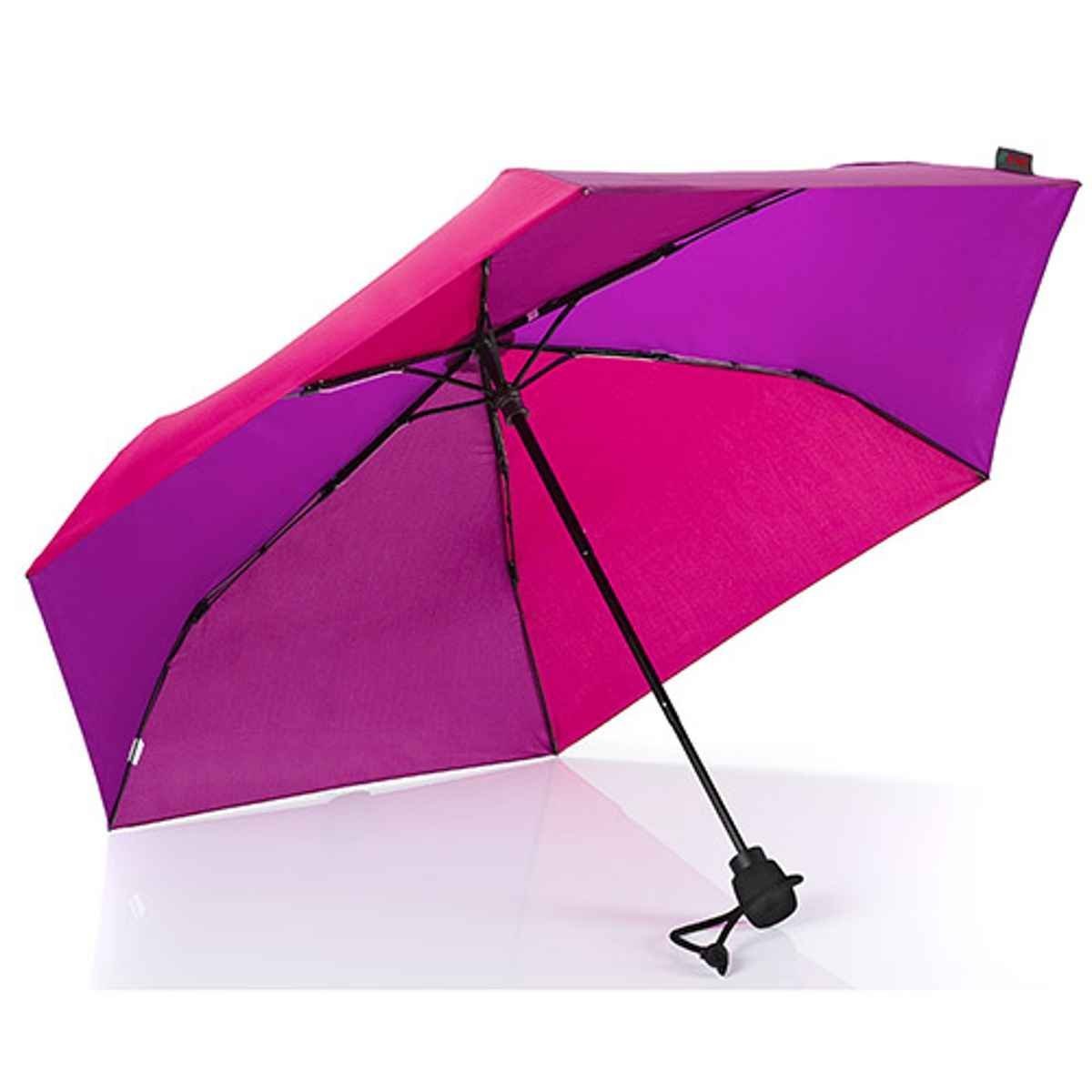 EuroSCHIRM Light Trek Ultra Sun, Hiking, Rain & Trekking Umbrella, Colour: Dark Purple/Magental/Purple/Grey