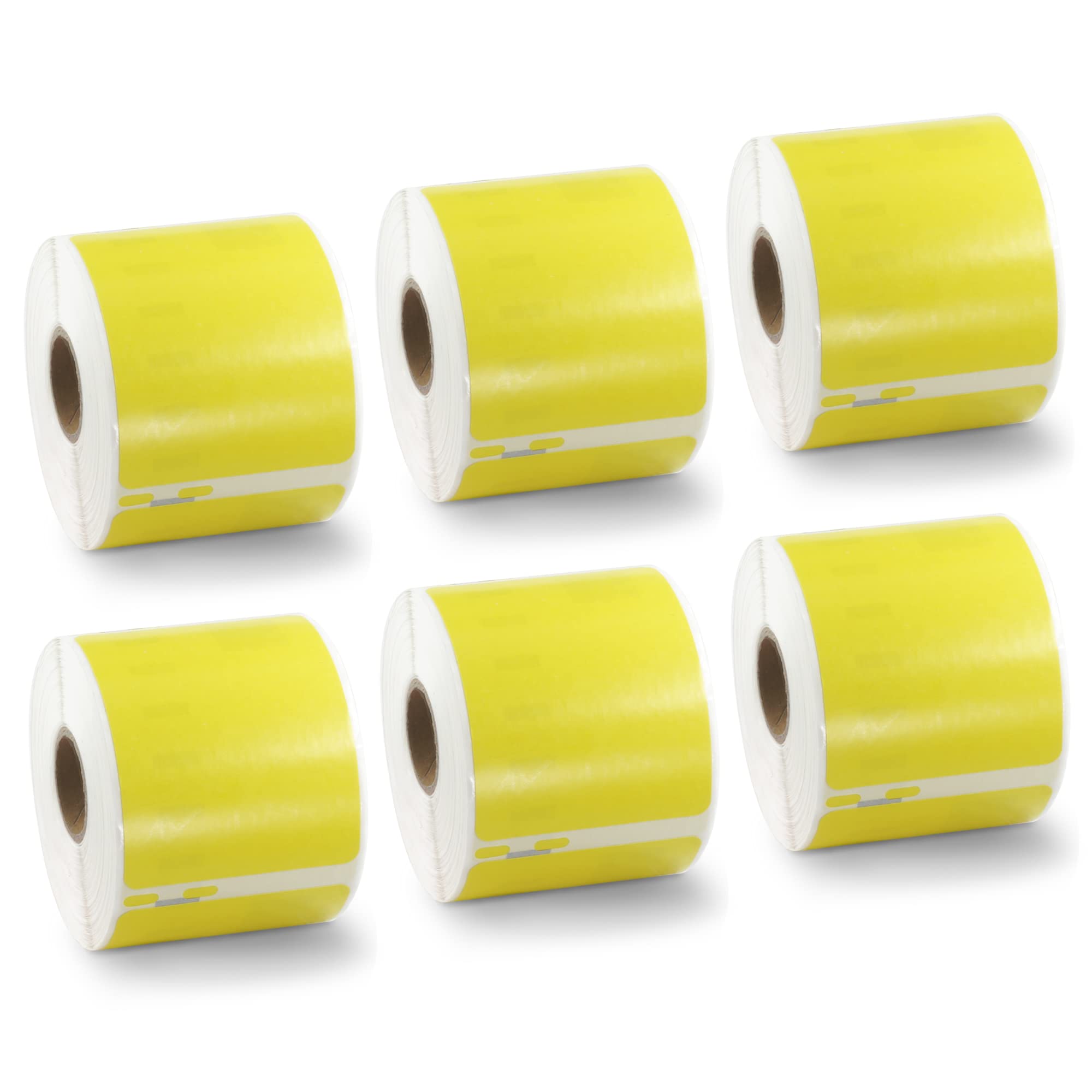 BETCKEY - 6 Rolls Yellow Multi-Purpose Labels Compatible with DYMO 99015(S0722440), 54mm x 70mm, 2400 Colored Labels Compatible with DYMO LabelWriter 450, 4XL, NOT Fit 550 or 5XL