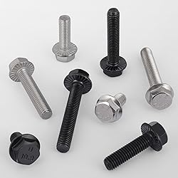 VGBUY M8-1.25 x 30mm Flanged Hex Head Bolts,304