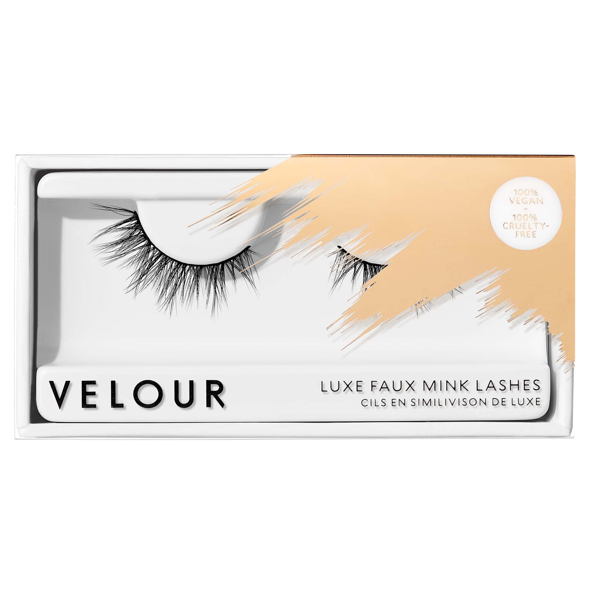 Velour Luxe Faux Mink Lashes - Light & Fluffy False Lashes - Wear up to 20 Times - Fake Eyelashes - 100% Vegan, Soft and Comfortable, All Eye Shapes