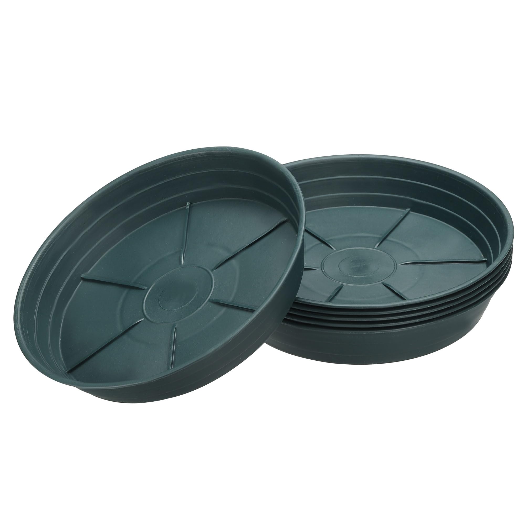 M METERXITY 6 Pack Planter Saucers - Plastic Plant Tray Flowerpot Drip Trays Round Apply to Outdoor/Garden (6.7 Inch/ 17cm, Cyan)