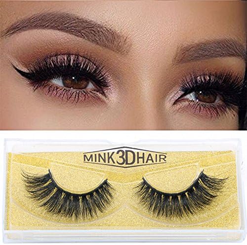 Anywhere Mink 3D Lashes Dramatic Makeup Strip Lashes 100% Siberian Fur Fake Eyelashes Hand-made False Eyelash 1 Pair Package (3D L-01)