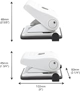 Rapesco 1522 ECO 2-Hole Punch 22 Sheet Capacity Soft White view 6