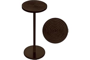 ZYBT Pedestal Side Table,10.24" Natural Wood Round Coffee Table, Drink Table Pedestal, Coffee Tables for Small Spaces, Martini Tables, Round Cocktail Small Side Tables for Living Room(Black)