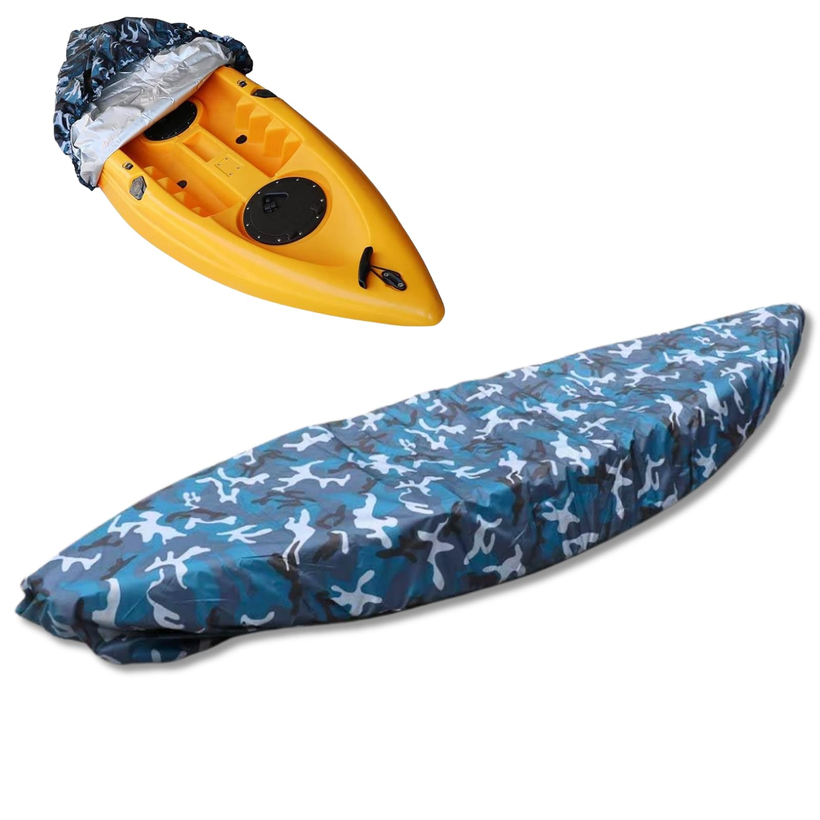 Kayak Cover Dust Cover Shield Waterproof Canoe Storage Dust Cover Polyester Outdoor Kayak Storage Dust Cover for Fishing Boat/Kayak/Canoe/Paddle Board (Ocean)