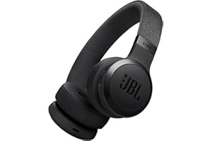 JBL Live 670NC - Wireless On-Ear Headphones with Adaptive Noise Cancelling with Smart Ambient, Up to 65H Battery Life with Speed Charge, Lightweight, Comfortable and Foldable Design (Black)