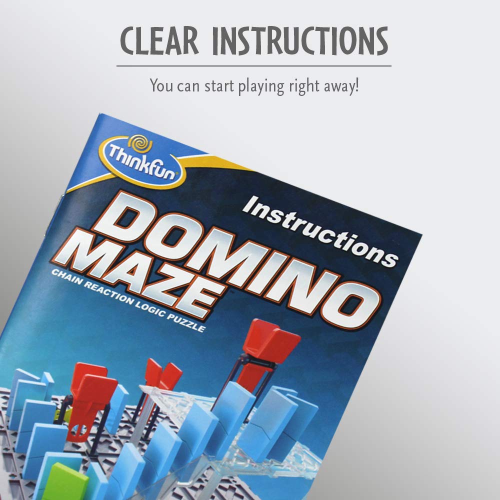 Think Fun 44001012 ThinkFun Domino Maze STEM Toy and Logic Game for Boys and Girls Age 8 and Up - Combines the Fun of Dominos With the Challenge of a Puzzle