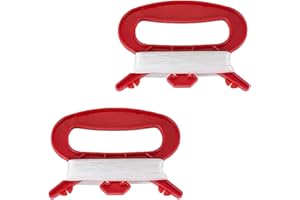 Cauaoa 2pcs Red D Shape Winder with 100m Line String for Outdoor Sports Flying Kite,Kite Board Tool Kit Kites and Wind Spinne